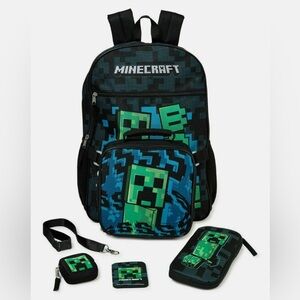 Minecraft 5PC Backpack Creeper Set